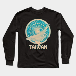 Humpback Whales Shield of Taiwan Long Sleeve T-Shirt